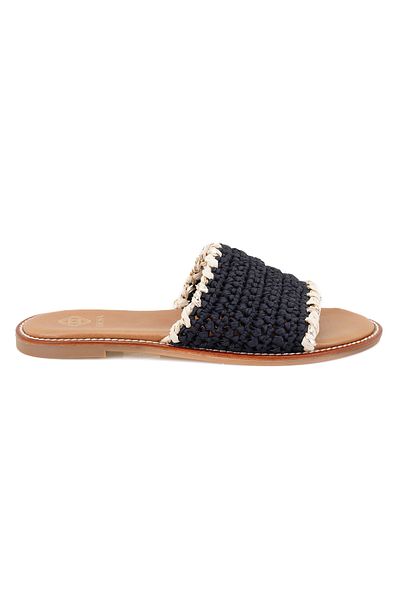 Desa Women's Black Braided Slippers