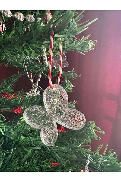 Bivalvia Accessories Ornament de brad de Crăciun din epoxid în formă de fluture