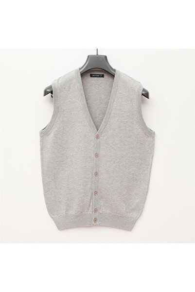 Dio Rise Ανδρικό κοντομάνικο γιλέκο - 180904 - Ανοιχτό γκρι μελανζ