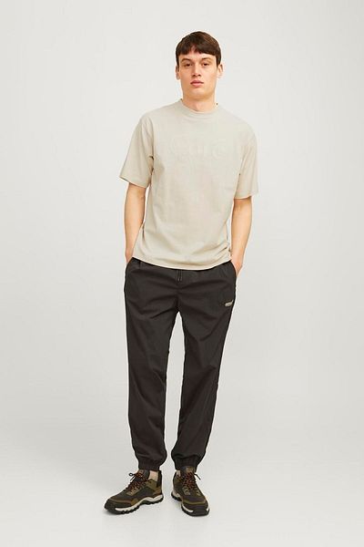 Jack & Jones Ανδρικό T-shirt Κρέμα Austin Application - 12256401-MOM