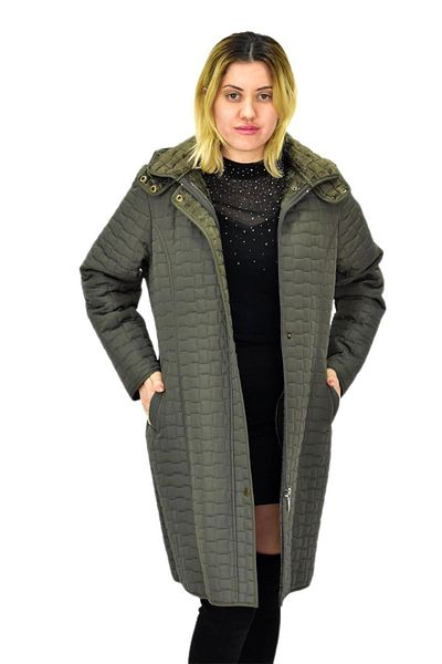 Hanne Women's Quilted Sheepskin Hooded Coat Bgl-St04059