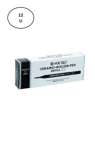 Mikro 0.7 Black Ceramic Refill - Pack of 12