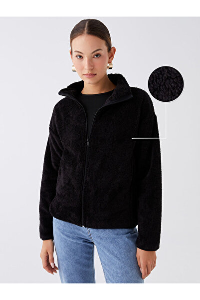 LC Waikiki Fleece de exterior pentru femei cu guler înalt