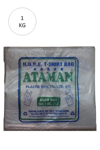 Easy Tedarik Thick Transparent Athlete Bag Medium Size 27X47 cm 1 kg (1 Pack-Takriben 145 Pieces)