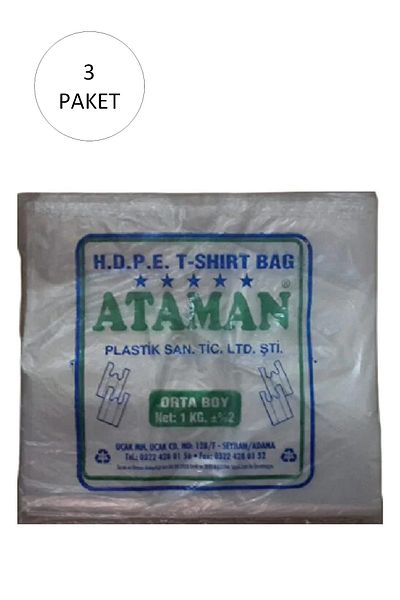 Easy Tedarik Medium Size 27x47 Cm Thick Transparent Athlete Bag - 1 Kg (3 Pack - Takriben 435 Pieces)