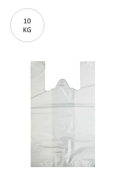 Easy Tedarik Medium Size White Athlete Bag - 29x50 cm, Takriben 850 Pieces 10 Kg