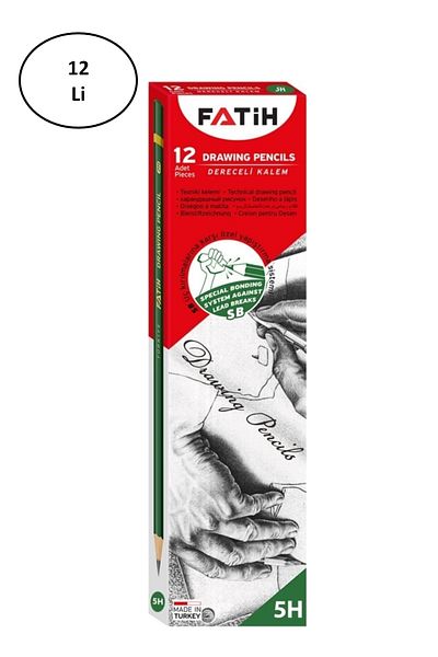 Fatih 5-H Graduated Pencil - Pack of 12