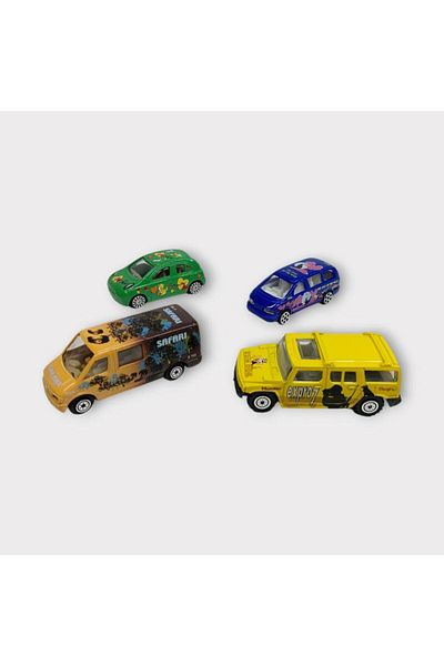 Angoravi Maxx Wheels 4-Piece Metal Vehicle Set - Safari