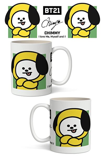 Toyaso Bts Bt21 Chimmy Themed White Mug Cup Gift for Lover Friend