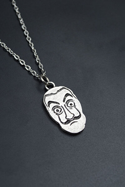 Had Safha La Casa De Papel - Salvador Dali Gümüş Kaplama Unisex Düz Zincir Ko...