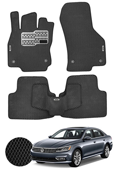 TORPEDO Volkswagen Passat B8 Hücreli Premium Eva Paspas Seti Tam Set Paspas Takımı Siyah