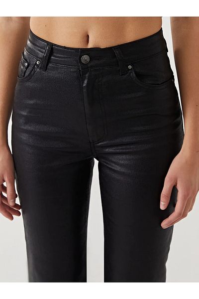 LC Waikiki Pantaloni de damă XSIDE cu aspect de piele neagră