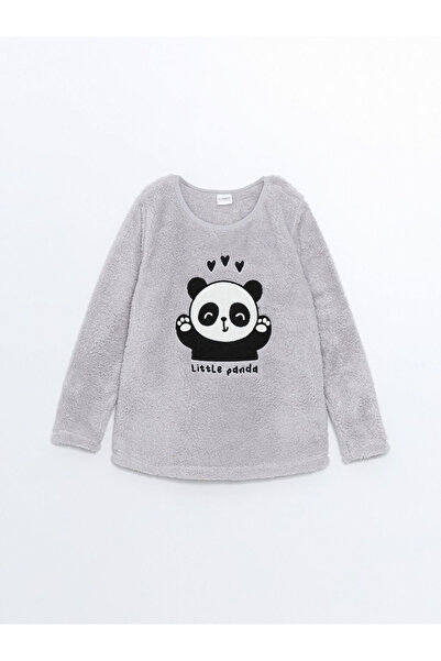 LC Waikiki Crew Neck Plush Girls' Pajamas