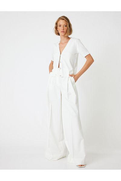 Koton 5Wak90458Ht Model White Women's Cardigan