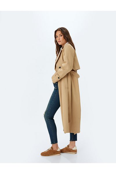 Koton Ψηλόμεσο Skinny Fit Skinny Leg Pocket τζιν με κουμπιά - Skinny Fit Jean