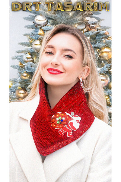 drt tasarım طوق رقبة مزدوج بأزرار على الجهتين من نوع فيريف بتصميم عيد الميلاد