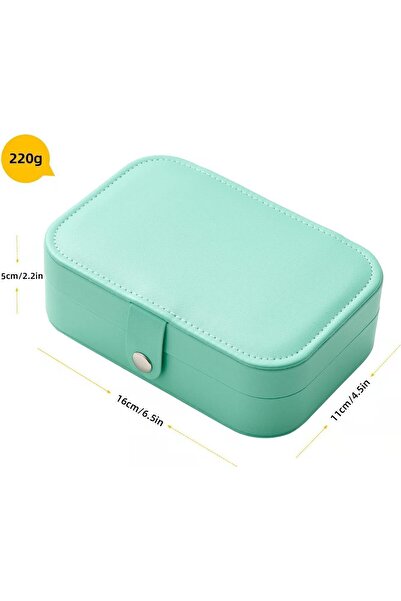 SheSee Dikdörtgen Takı Kutusu 3 Bölmeli Mücevher Düzenleyici Yüzük Küpe Kolye Seyahat Organizeri D-3