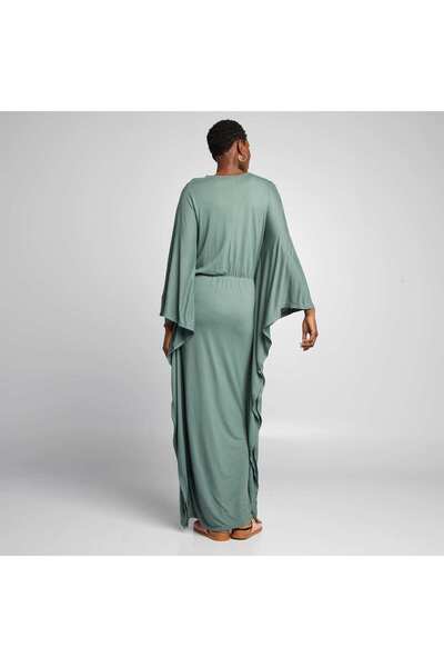 KIABI Flowing dress with butterfly sleeves GREEN