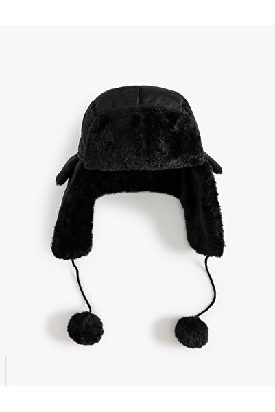 Koton قبعة طيار شتوية قطيفة