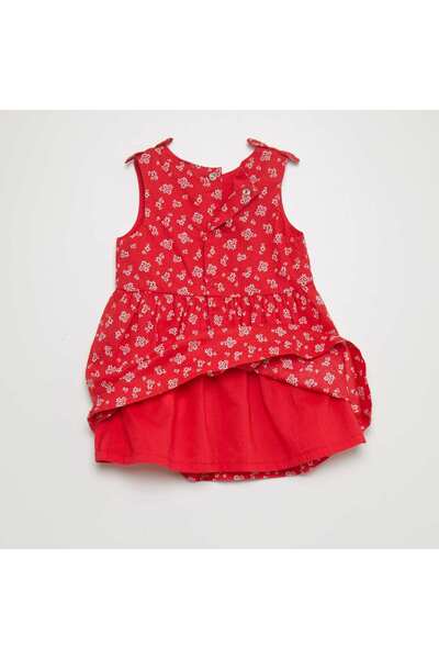 KIABI Sleeveless patterned dress RED