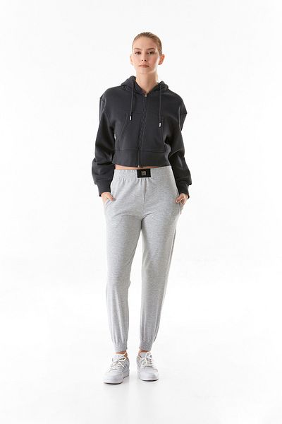 Fulla Moda Pantaloni de sport Jogger cu broderie în talie de bază