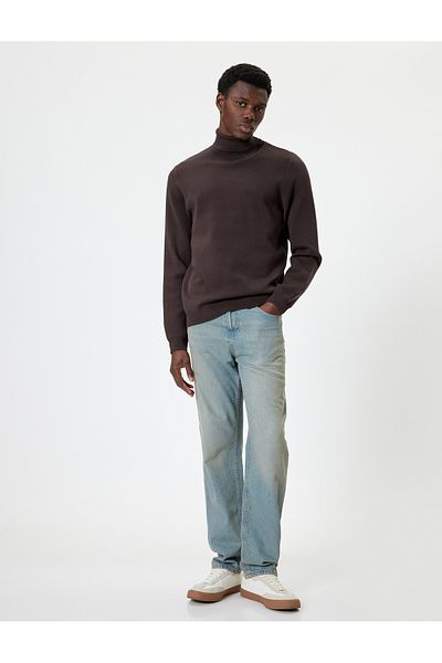 Koton Knitwear Basic High Top Long Sleeve Sweater