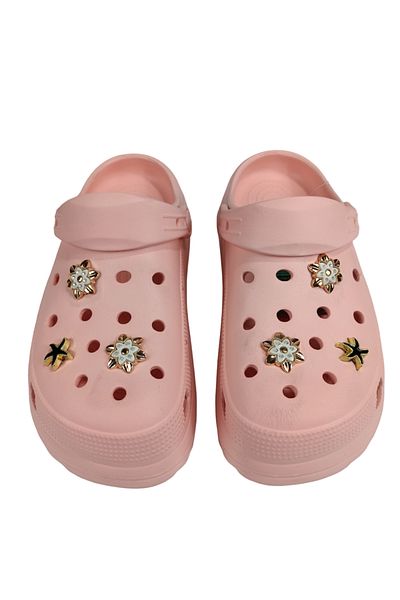 Sia Çanta Lightweight Comfortable Crocs Slippers with Flower Stones