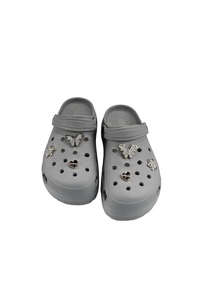 Sia Çanta Light and Comfortable Jewelled Fancy Butterfly Crocs Slippers Sandals