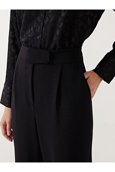 LC Waikiki Black Loose Fit Women's Trousers