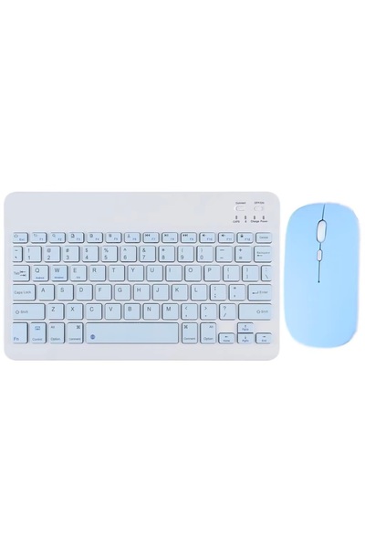 Covpor Samsung Galaxy Tab A9 Plus 11 İNÇ Uyumlu Termik Tablet Kılıf + Bluetoothlu Klavye Mouse Mavi