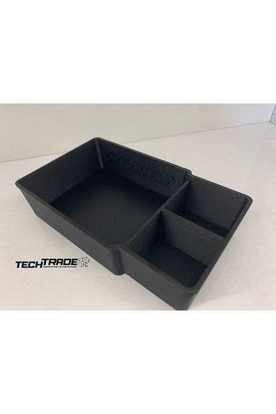 Tech Trade Egea Cross 3 Compartment Organizer - Fiat Written, Compatible Armrest