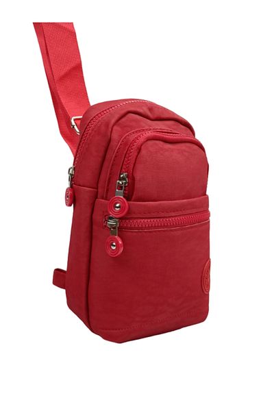 Sia Çanta SİA BAG Crinkle BodyBag with Cross Strap 3 Compartments with Mesh Belt, Right and Left Direction Waterproof