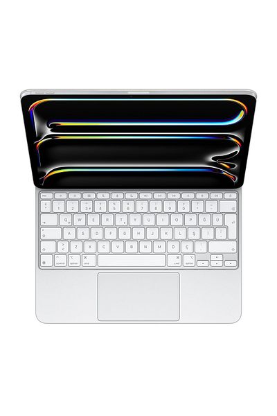 Apple Magic Keyboard For Ipad Pro 13 Inch (M4) - Turkish Q-keyboard - White Mwr43tq/a