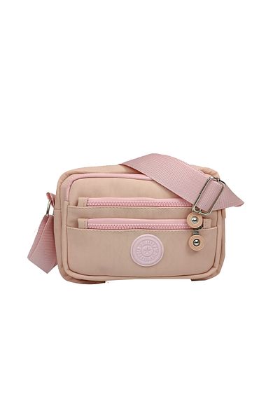 Sia Çanta SİA BAG Wrinkled Fabric, Four-Compartment Waterproof Washable Wide Strap & Lined Women's Shoulder Bag