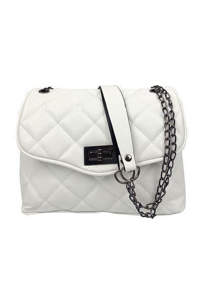 Sia Çanta SİA BAG Quilted Patterned Matte Chain Detailed Two-Eye Lock Accessory Covered Shoulder and Cross Strap