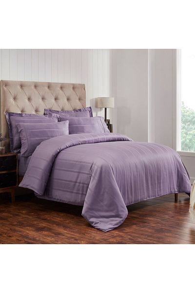 Donetella 7-Piece 300 TC Cotton Solid King Size Comforter Set 240x260 cm Deattachable 350 GSM Filler