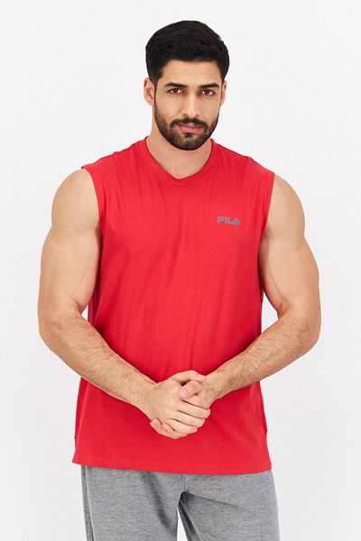 Fila Men Sportswear Fit Sleeveless Training Tank, Red