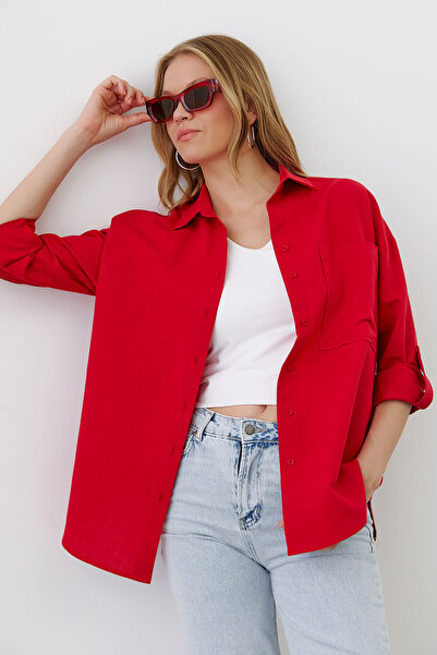 urban focus Oversize Linen Shirt