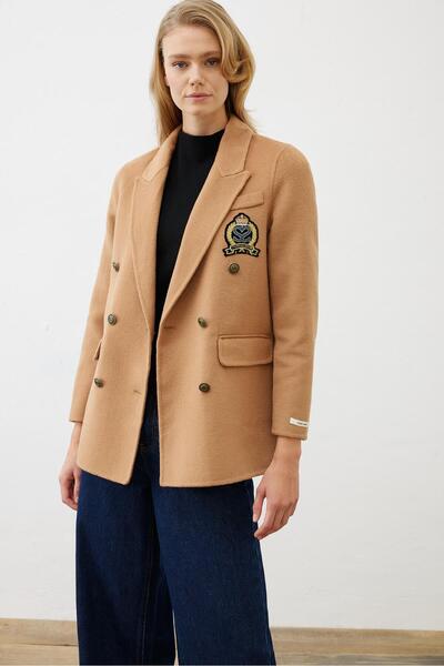 TERZİ DÜKKANI Premium Selection Wool Cashmere Blazer Jacket - Cameel