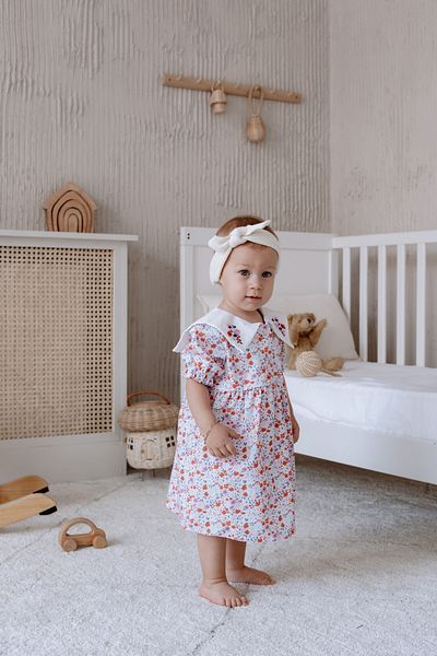 Atelier Babbi Baby Girl Dress - Little Flowers / Red