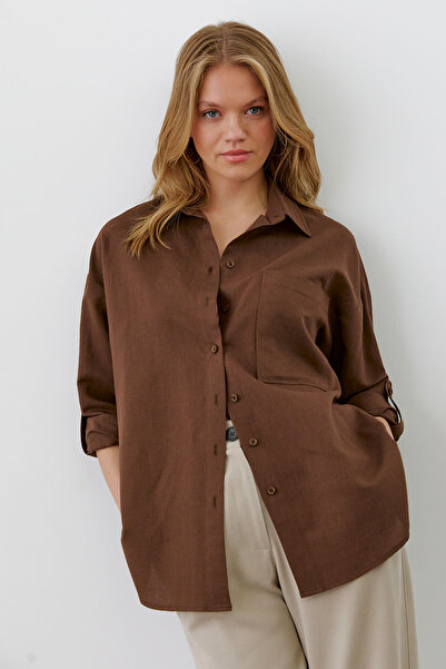 urban focus Oversize Linen Shirt