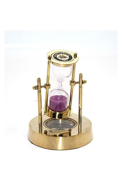 mikudesign Brass Compass Hourglass