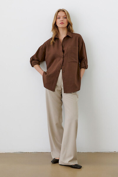 urban focus Oversize Linen Shirt