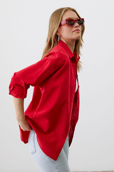 urban focus Oversize Linen Shirt