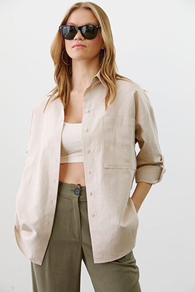 urban focus Oversize Linen Shirt