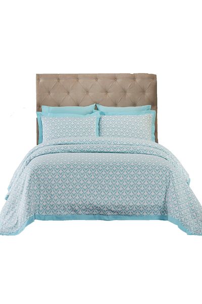 Donetella 6-Piece 300 TC Cotton King Size Duvet Set 240x260 cm, Filler Not Included