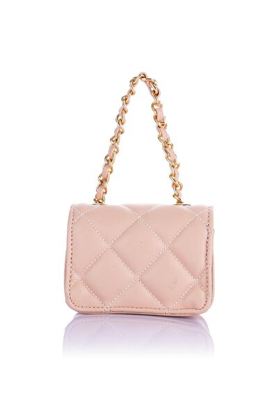 Getcho Nelton Women's Pink Chain Strap Mini Headphone Coin Makeup Bag AirPods Bag Stylish