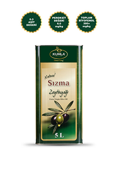 Kumla Zeytincisi Naturel Sızma Zeytinyağı 5 Lt Teneke Yeni Mahsul