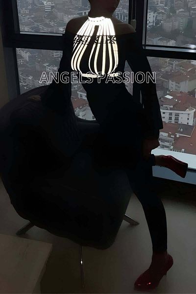 Angels Passion Λευκό αντανακλαστικό σετ μπουστάκι που λάμπει στο σκοτάδι