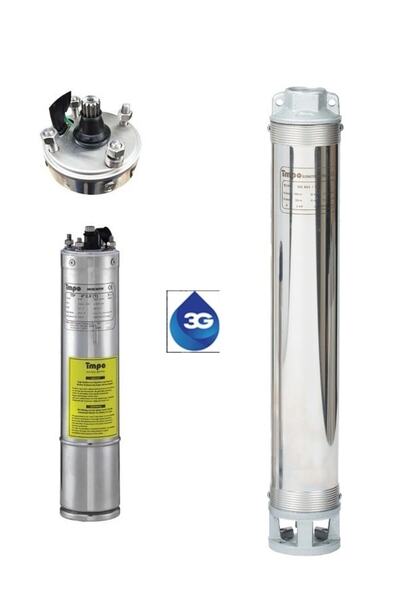 Kentaş 4SD4/10  DALGIÇ POMPALARI  1 HP  0.75 KW 220V  MOTOR + POMPA 10 KADEME